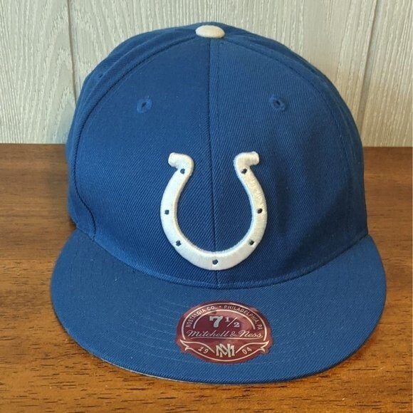 NFL Indianapolis Colts Mitchell & Ness fitted wool hat NWT sz 7 1/2 - Picture 7 of 9